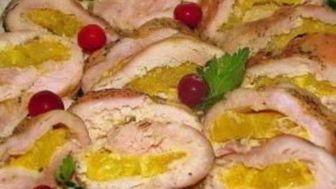 куриный рулет с чесноком