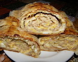 Куриный рулет в лаваше