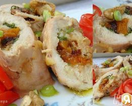 Куриные рулетики с орехами и сухофруктами