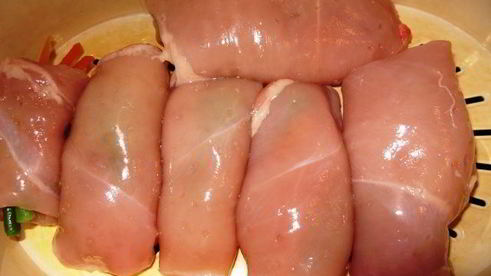 куриные рулетики с овощами