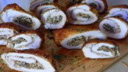 куриные рулетики в имбирном маринаде с начинкой