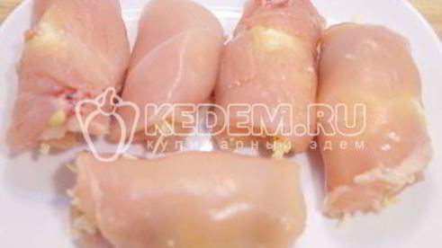 куриные рулетики в панировке