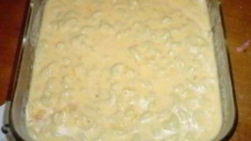 мясной рулет и макароны с сыром