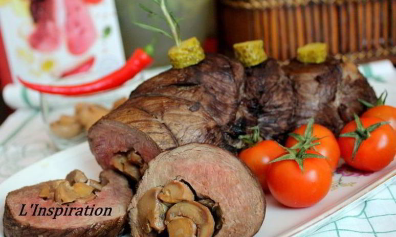 Рецепт рулета из говядины с грибами
