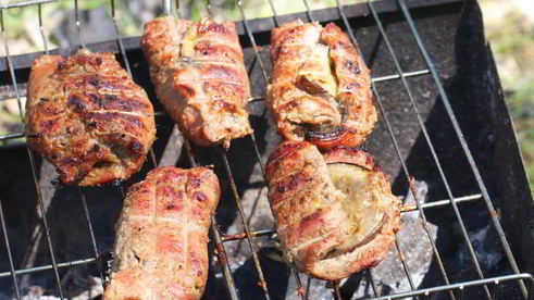 рулет из телятины и баклажана