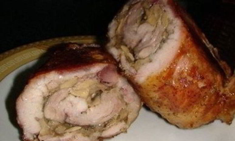 Рецепт рулета мясного с грибами