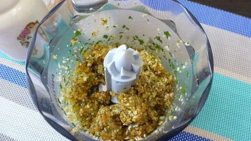 рулетики из баклажанов с кускусом и курагой