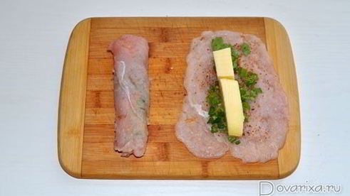 рулетики из куриной грудки с сыром