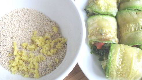 рулетики из молодых кабачков