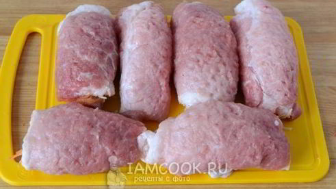 рулетики из свинины