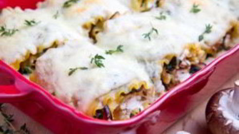 рулетики с грибами и сыром