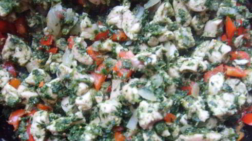 рулетики с курицей и шпинатом