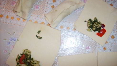 рулетики с курицей и шпинатом