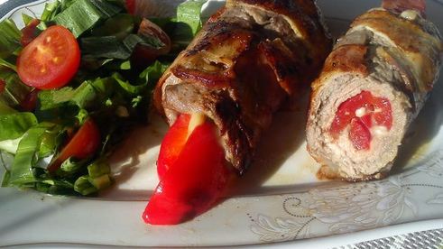 рулетики с сыром и перцем