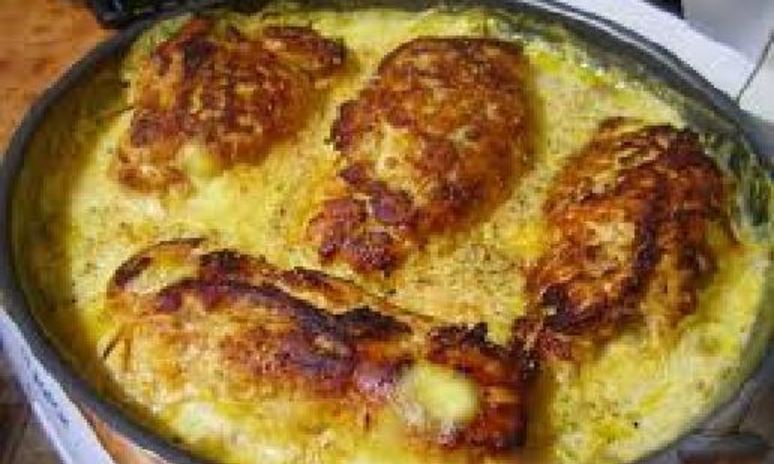 Рецепт рулетиков в сливочном соусе