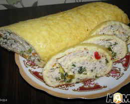 Сырно-куриный рулет