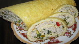 Сырно-куриный рулет