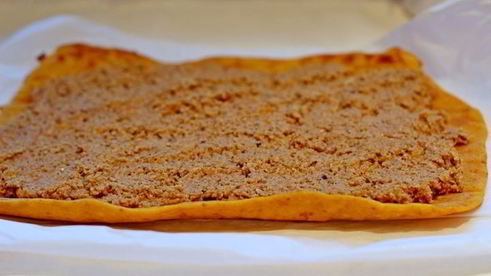 тыквенный рулет с мясным фаршем