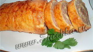 Яично-мясной рулет