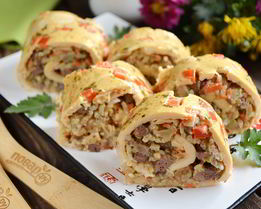 Яичный рулет с печенкой