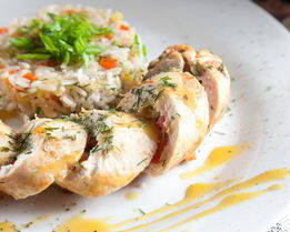 Запеченный куриный рулет