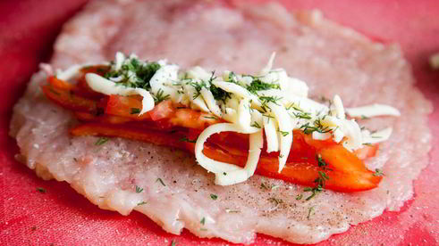 запеченный куриный рулет