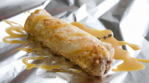 запеченный куриный рулет