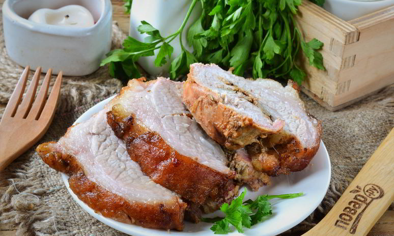 Рецепт запеченного рулета поркетта из свинины