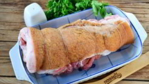 запеченный рулет поркетта из свинины