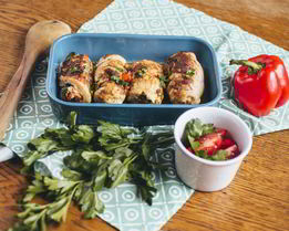 Запеченные куриные рулетики