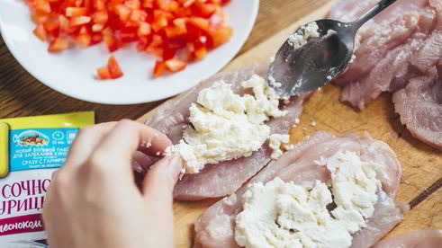 запеченные куриные рулетики