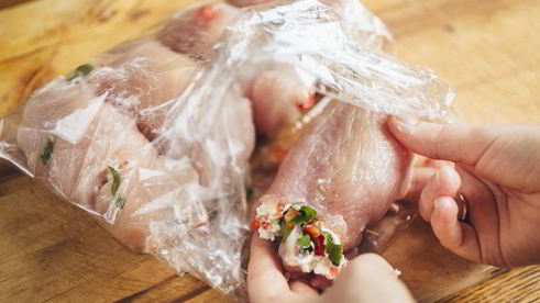 запеченные куриные рулетики