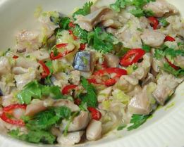 Севиче с зеленым салатом