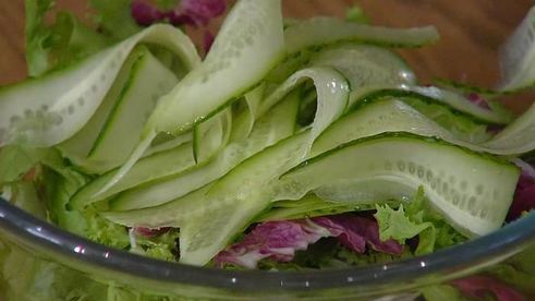 севиче с зеленым салатом