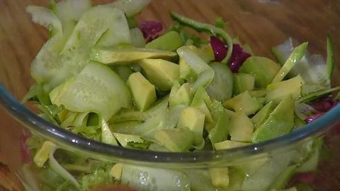 севиче с зеленым салатом