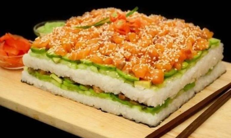Рецепт суш-торта