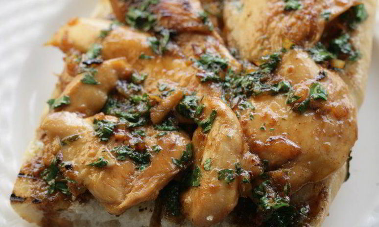 Рецепт сэндвича с курицей в арахисовом соусе