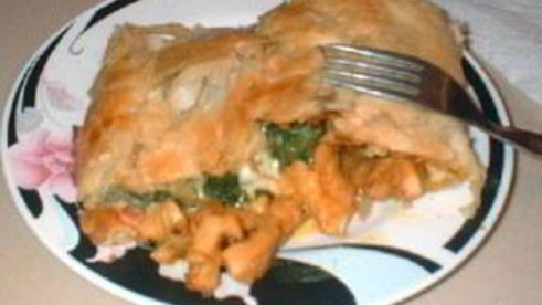 сэндвич с цыпленком, шпинатом и сыром