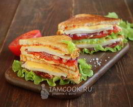 Сэндвич с ветчиной и сыром