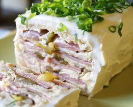 Сэндвич со сливочным сыром и ветчиной