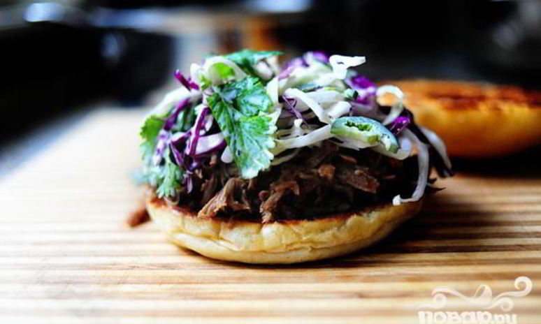 Рецепт сэндвичей со свининого и капустого