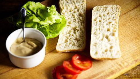 теплый сэндвич с куриной грудкой