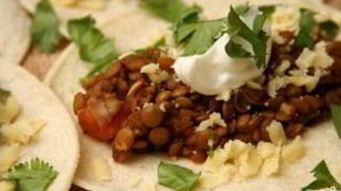 такос с чечевицей