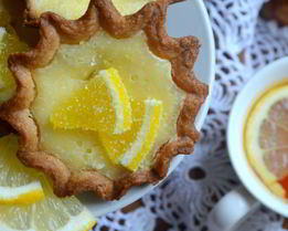 Лимонные тарталетки с лимонным мармеладом