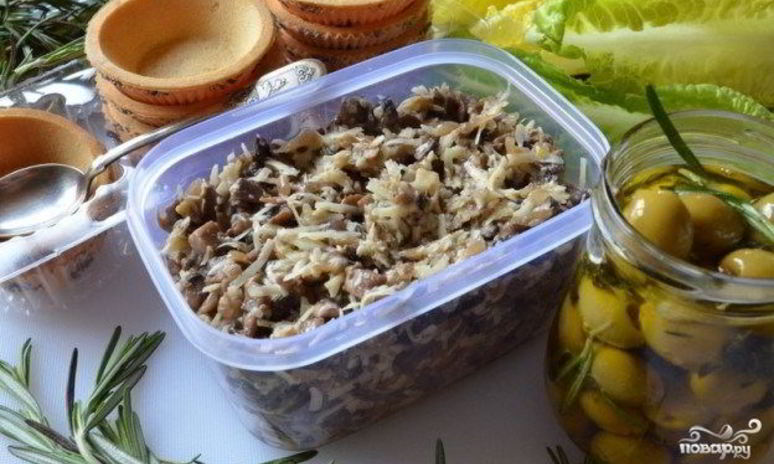 Рецепт начинки для тарталеток с грибами