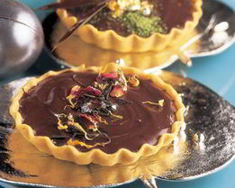 Шоколадные тарталетки с зеленым чаем