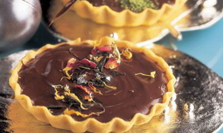 Рецепт шоколадных тарталеток с зеленым чаем