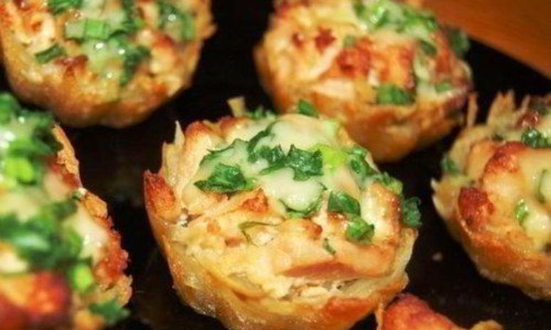 Рецепт тарталеток из картофеля под чесночным соусом