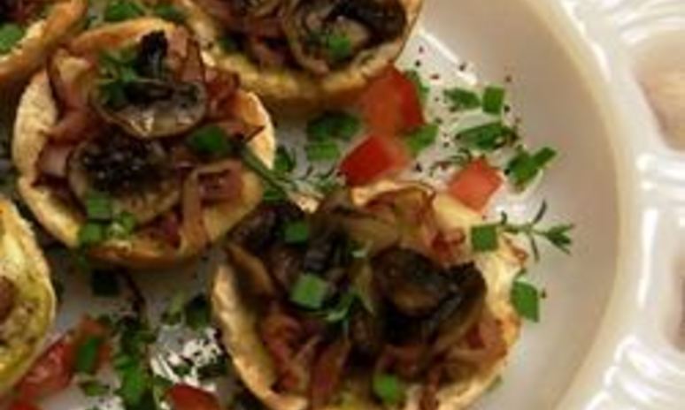 Рецепт тарталеток из хлеба с грибами