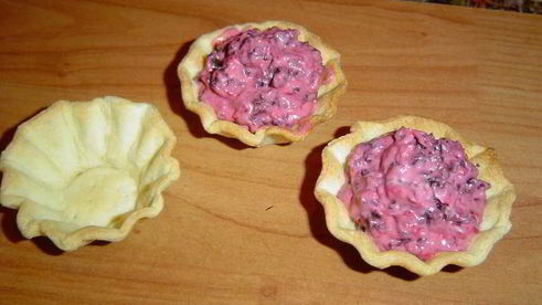 тарталетки малиновое облако